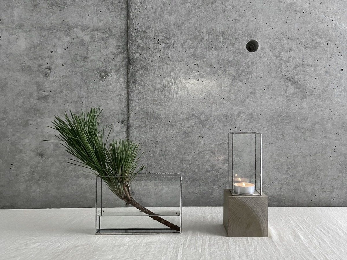 FLOWER VASE / W15.2cm / ガラス器・長方薄型 | doro ONLINE