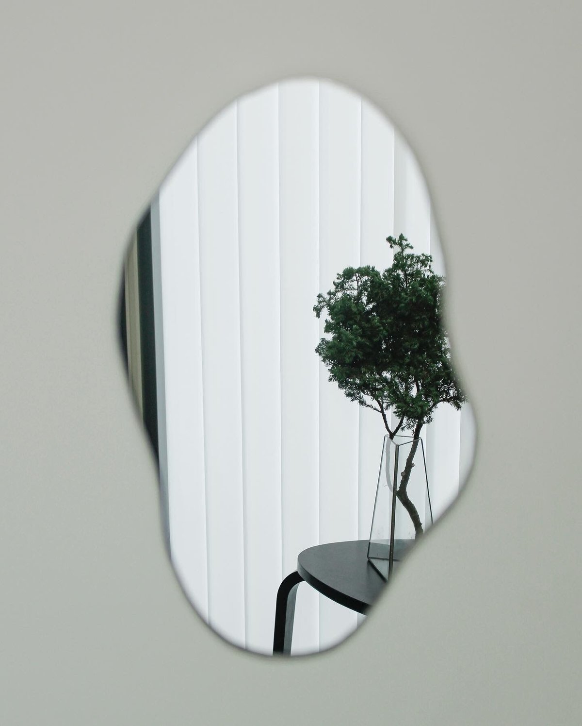 値下！スペイン製　トールペイント　大きめミラー No.15 POND WALL MIRROR / SIZE 170×280 | doro ON