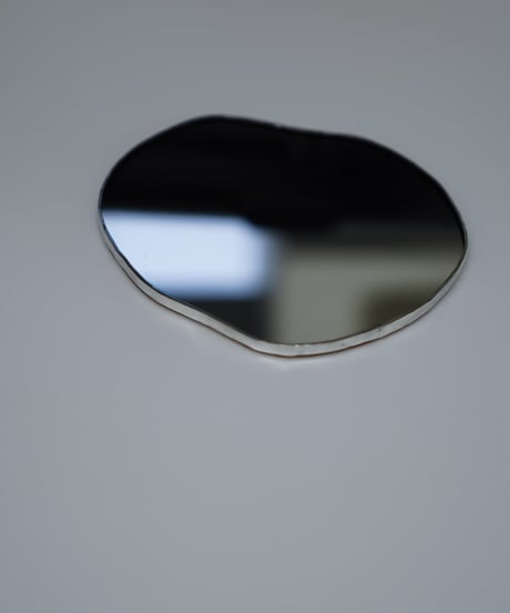 PUDDLE MIRROR PLATE / S / W85×H95 / LEATHER