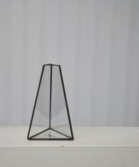 HAKU GLASS FLOWER VASE  -S- / H10cm / シルバー・ブラック