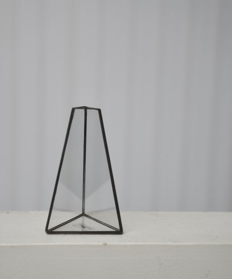 HAKU GLASS FLOWER VASE  -S- / H10cm / シルバー・ブラック