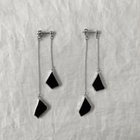 W HANGING EARRING - BLACK- / ピアス・イヤリング【3月下旬〜4月上旬順次出荷】