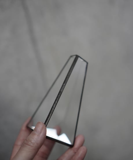 HAKU GLASS FLOWER VASE  -S- / H10cm / シルバー・ブラック