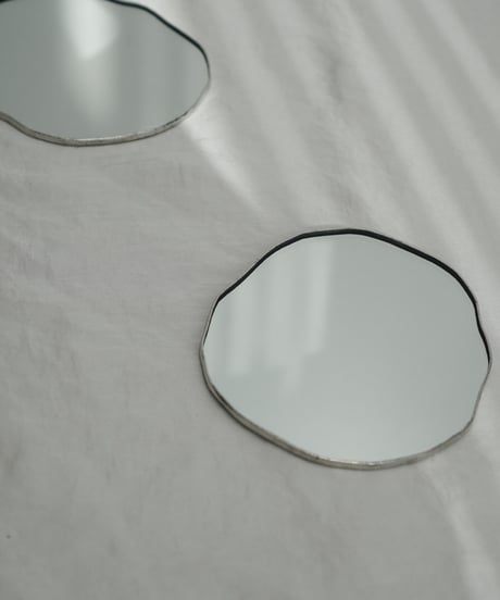 PUDDLE MIRROR PLATE / M / W115×H100 / LEATHER