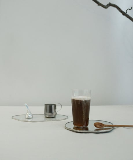 PUDDLE MIRROR PLATE / M / W115×H100 / FELT