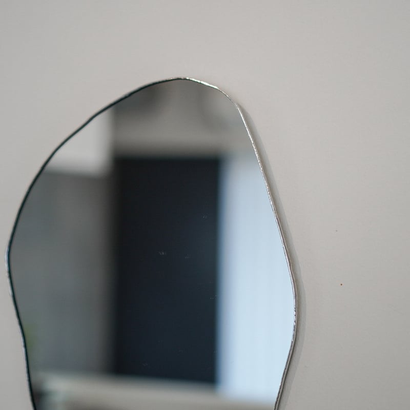 鉛筆画「In the mirror」 B5大サイズ No.11 POND WALL MIRROR / Φ20cm