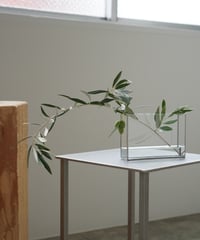 FLOWER VASE / W15.2cm / ガラス器・長方薄型