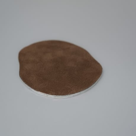 PUDDLE MIRROR PLATE / S / W85×H95 / LEATHER