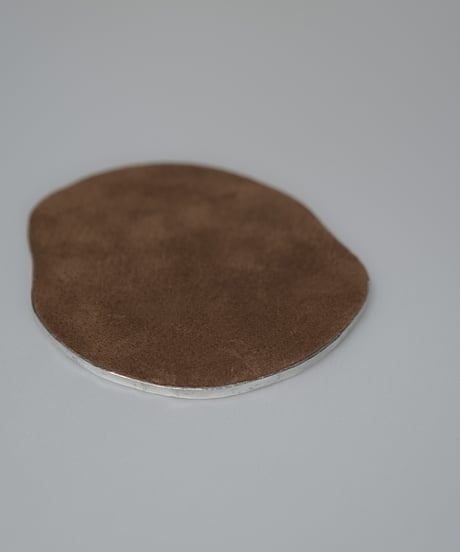 PUDDLE MIRROR PLATE / S / W85×H95 / LEATHER