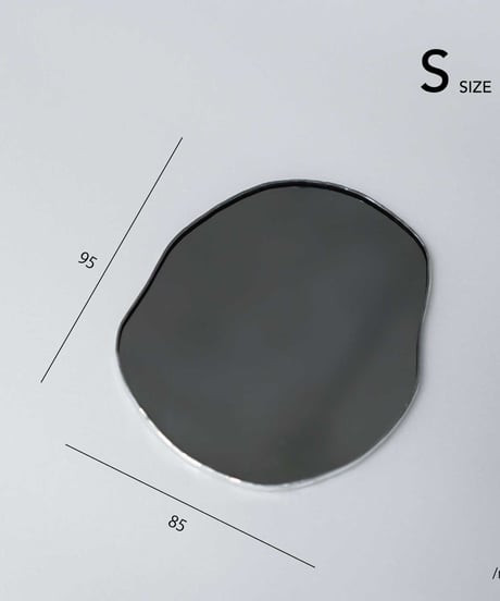 PUDDLE MIRROR PLATE / S / W85×H95 / LEATHER