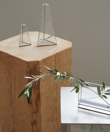 FLOWER VASE / W15.2cm / ガラス器・長方薄型
