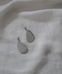 MIRROR GLASS BEAN SHAPE EARRING / ピアス・イヤリング