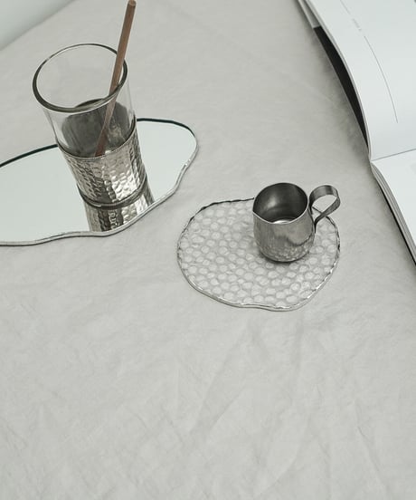 PUDDLE MIRROR PLATE / W158×H90 / LEATHER