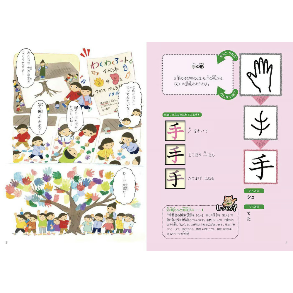 下村式なりたちシリーズ「となえて楽しむ漢字の絵本3」手と足からでき