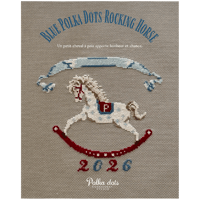 Blue Polka Dots Rocking Horse(布・糸が揃っているキット）