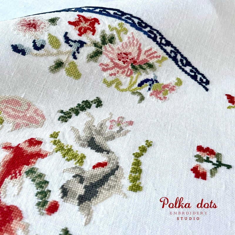 クロスステッチ図案集 「SI LA MER M'ÉTAIT COMPTÉE 」 クロスステッチ 魚