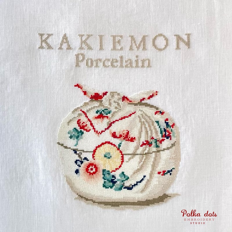 クロスステッチ図案 ダウンロード版 KAKIEMON | Polka dots Embroid...