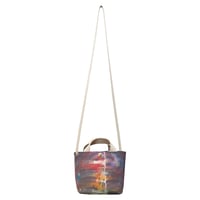 canvas mini shoulder / rainbow hurricane