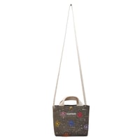 canvas mini shoulder / Embroidery flower