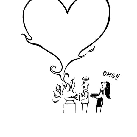 OMG fire "love"