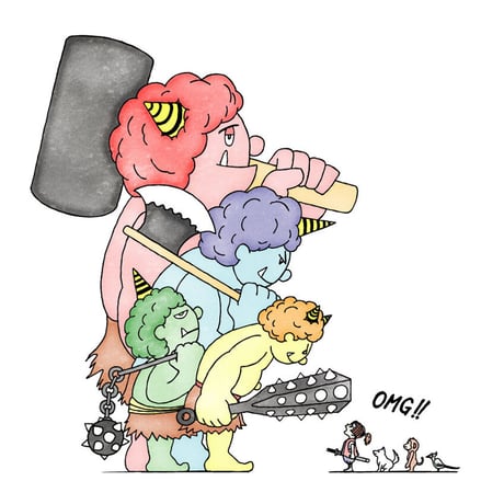 イラストボード　OMG mission impossible