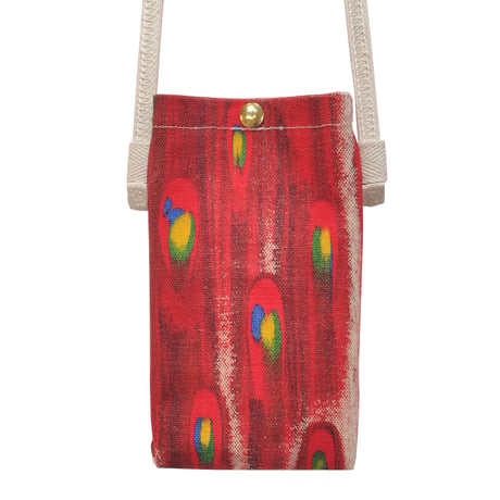 mobile case / red peacock L size