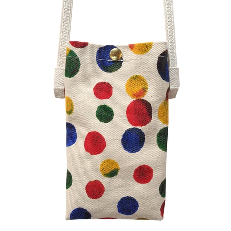 mobile case / colorful marble dots L size