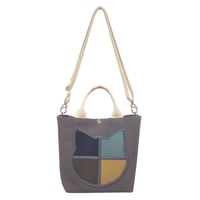 7.5.3 [3]S gray / cat embroidered patchwork
