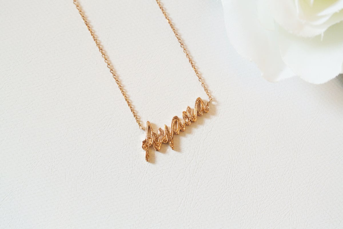 ❧ハワイアンアクセサリー№410❧ 069-4025 K10 ハワイアンジュエリーNameネックレス | CROCE・VIGOR