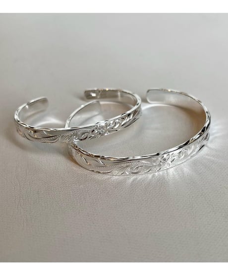 ハワイアンジュエリー クローチェ　ブレスレット　k14シルバー刻印カフバングル ハワイアンジュエリー クローチェ ブレスレット k14シルバー刻印