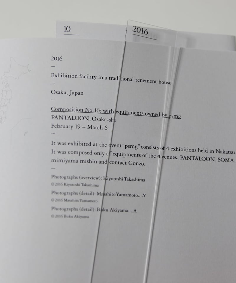 Composition No.1–10 and the derivatives, 2001–2