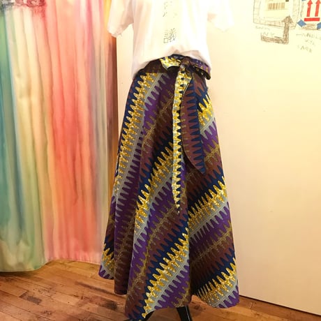 Bouncy Skirt  バウンシースカート ラップスカート purple navy wave