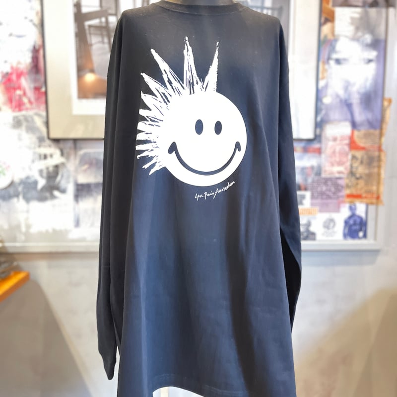 happy_happy.party_people17様 PUNK SMILE ロングスリーブTシャツ BLACK | 4u_parisamsterdam
