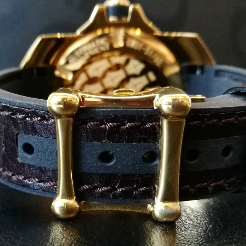 HERMESバーガンディレザー腕時計 ゴールドバックル エルメス ラリー コンビ 革ベルト レザー クオーツ レディース