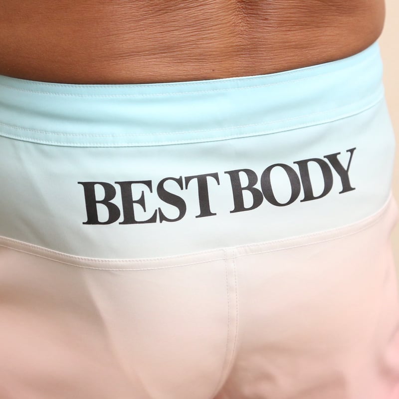 ベストボディジャパン　予選サーフパンツ　2024年モデル　白x灰色 ベストボディジャパン 予選サーフパンツ 2024年モデル 白x灰色 2023