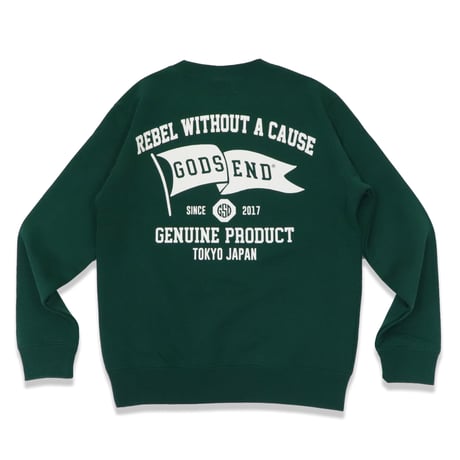 FLAG  C/N  SWEAT  SHIRT  D/GREEN  フラッグ  スウェットシャツ  ダークグリーン