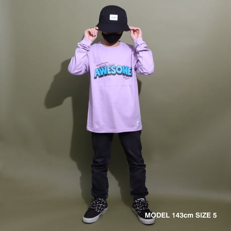 AWESOME  DAYS  L/S   TEE  PURPLE