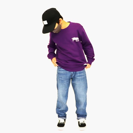 FLAG  C/N  SWEAT  SHIRT  PURPLE  フラッグ  スウェットシャツ  パープル