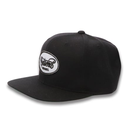 6PANEL  OVAL  LOGO  COTTON  CAP  BLACK