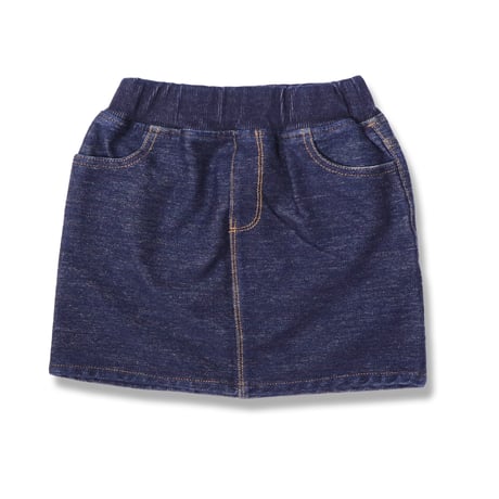 INDIGO  SWEAT  MINI  SKIRT　インディゴ  スウェット ミニスカート