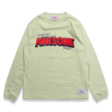 AWESOME  DAYS  L/S   TEE  YELLOW