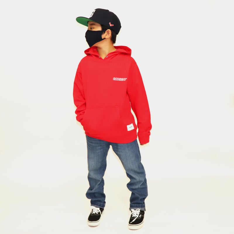 CROSS LOGO HOODIE RED クロスロゴ パーカー レッド | GO
