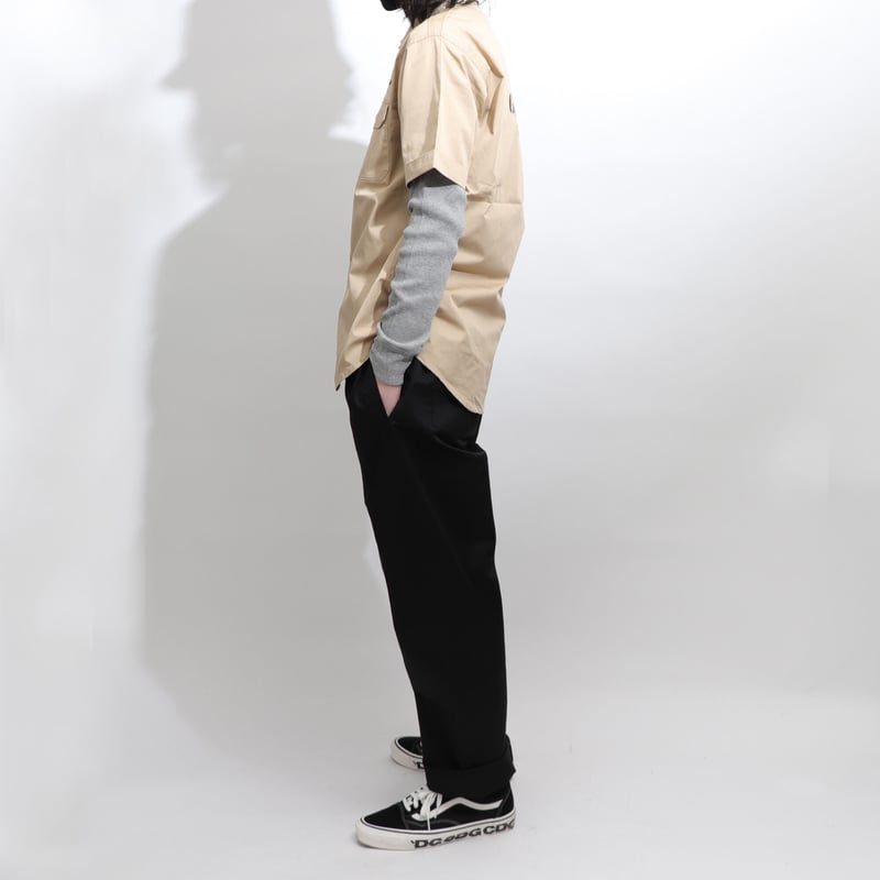 T/C WORK SHIRTS BEIGE T/Cワークシャツ ベージュ | GODSEND