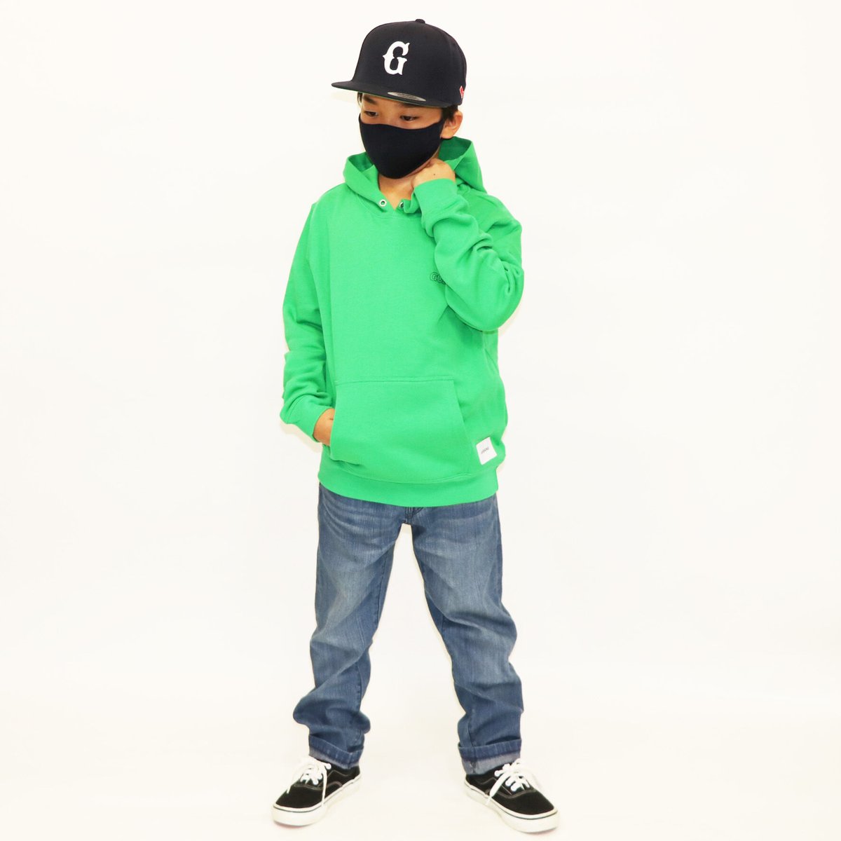 CROSS LOGO HOODIE L/GREEN クロスロゴ パーカー ライトグ