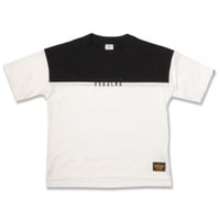 BICOLOR  EMBROIDERY  TEE  WHITE