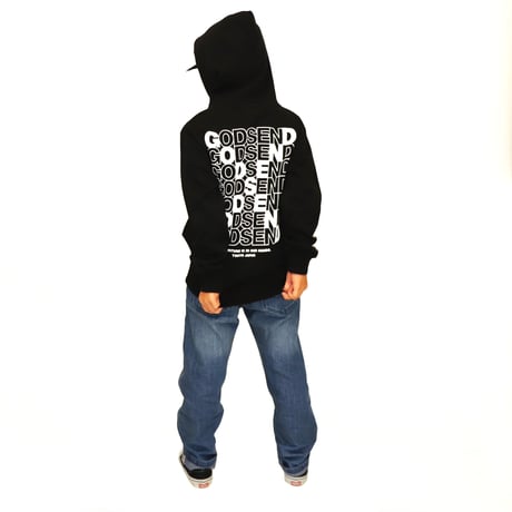 CROSS  LOGO  HOODIE  BLACK  クロスロゴ  パーカー  ブラック