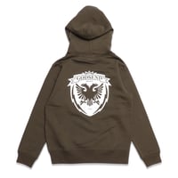 HERALDIC  HOODIE  KHAKI  ヘラルディック  パーカー  カーキ