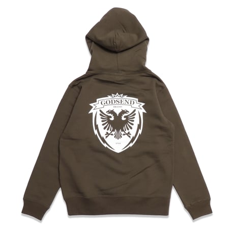 HERALDIC  HOODIE  KHAKI  ヘラルディック  パーカー  カーキ