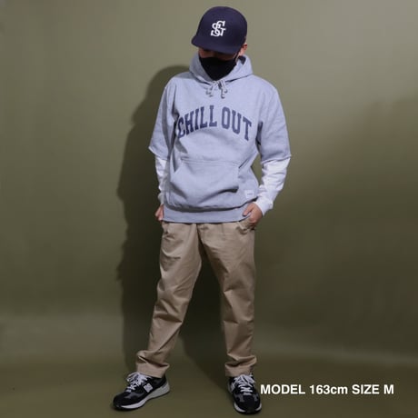 CHILL OUT  HOODIE  CUT  OFF  GRAY