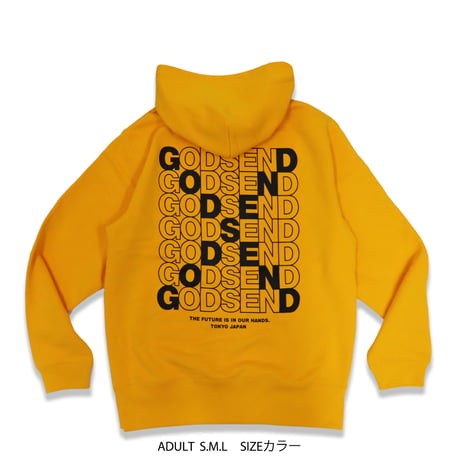 CROSS  LOGO  HOODIE  GOLD  クロスロゴ  パーカー  ゴールド